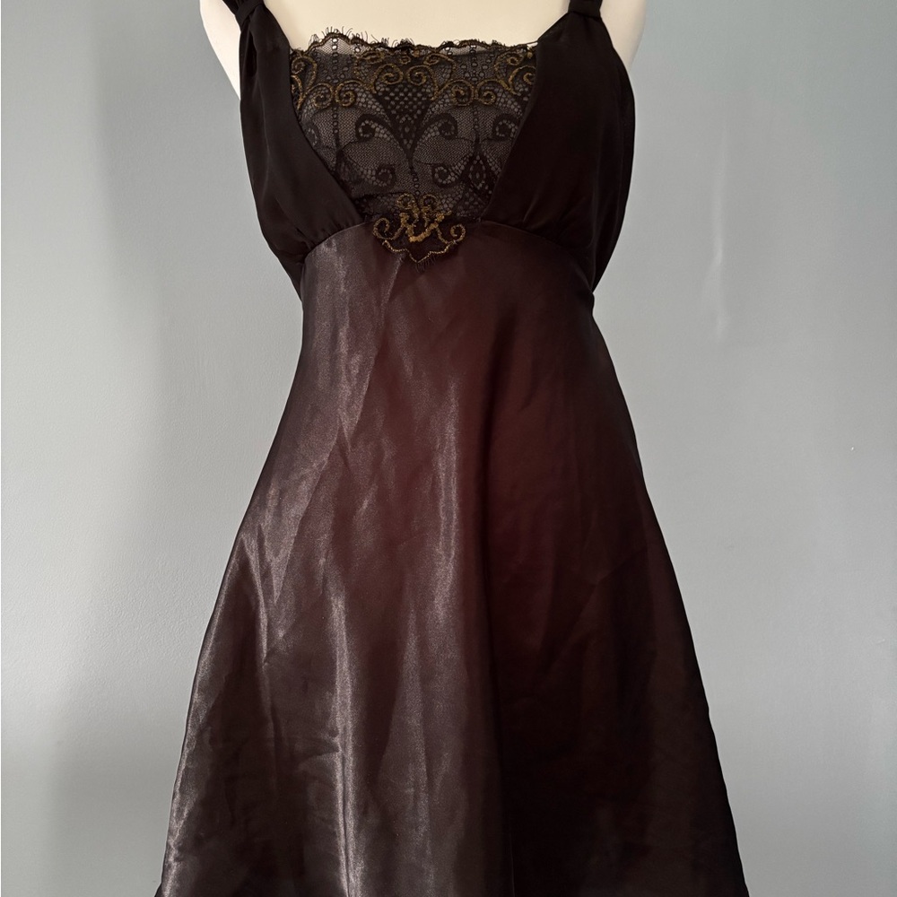 Boston Proper Black and Gold Chemise